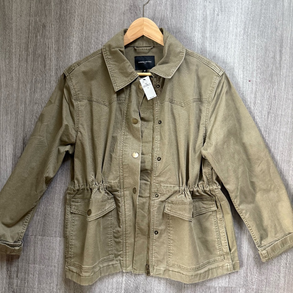 Green Chino Utility Jacket NWT